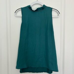 Loft ruffle-neck tank